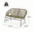 Outdoor Wicker Loveseat with Metal Frame for Patio-1324126800