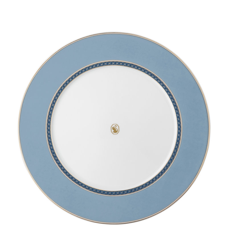 Swarovski Signum - Dinner Plate 11 1/2 In Rose Pink, Blue
