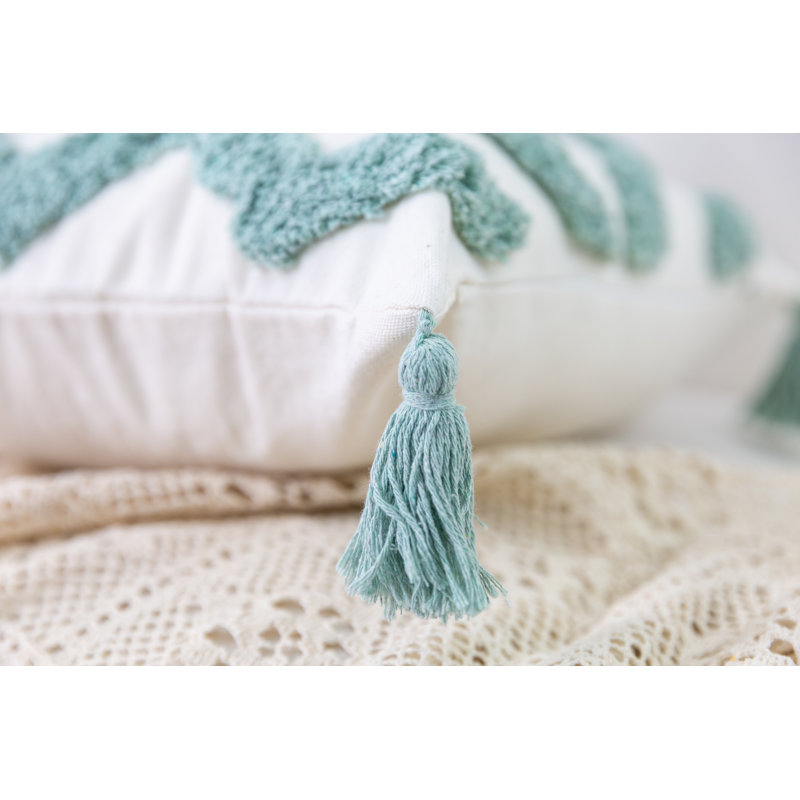 Housse de coussin Aveda, Vert menthe, H 18 po x l 18 po