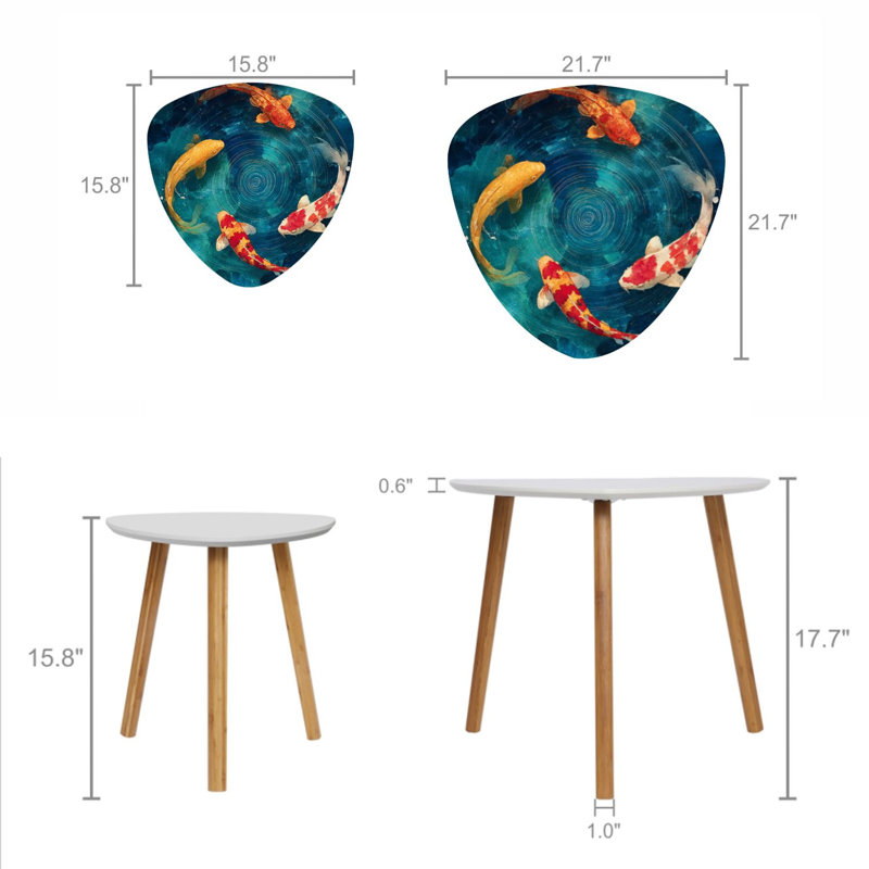 Ensemble de 2 tables basses gigognes Triangle
