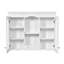Armoire à pharmacie murale, armoire de salle de bain murale avec 2 portes en verre, armoire de rangement encastrée au-dessus de la toilette avec rangement, blanc
