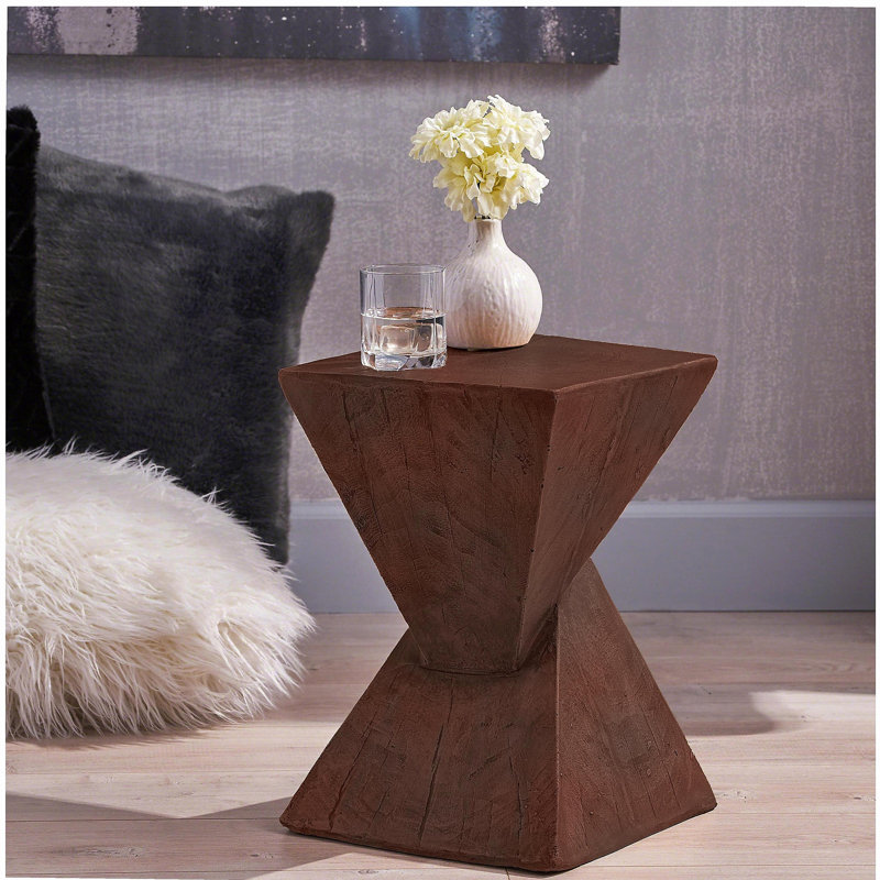 TABLE D'APPOINT GEOMETRIC MGO, COULEUR BRUN FONCÉ, Marron foncé
