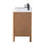 Meuble-lavabo autoportant Tennant Brand de 72 pouces, style moderne du milieu du siècle, couleur chêne brun chaud, double lavabo, comptoir en quartz blanc, entièrement assemblé