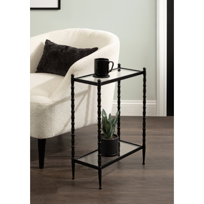 Table d'appoint prisha rectangulaire en verre prisha