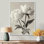 Monochromes de flocons de flocons II - art mural pivoines