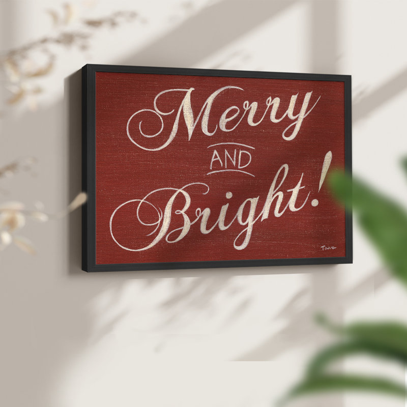 Red Merry and Bright - Reproduction encadrée - réarmable, Noir, noir, noir, noir, H 16 po x l 20 po