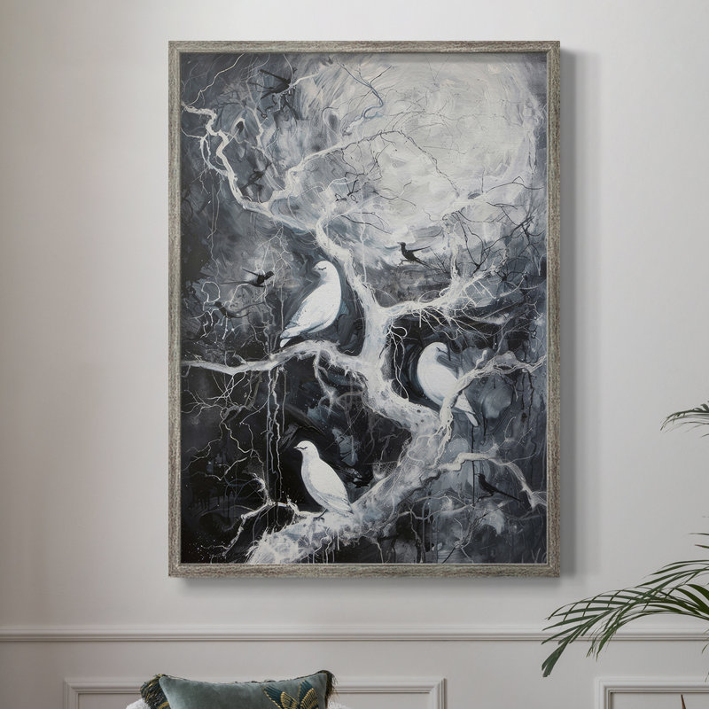 Reproduction encadrée, série ANIMALS - bois massif, H 11 po x l 9 po