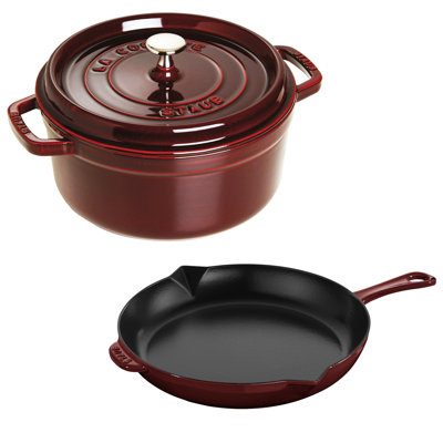 Staub 3 Pieces Cast Iron Cookware Set