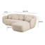 Cheslea Cream Boucle Sectional - Raf-96004524