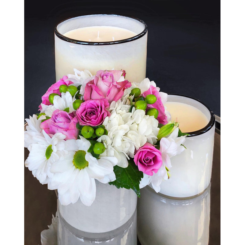 House & Home Champagne Scented Jar Candle, 4" H x 4" W x 4" D