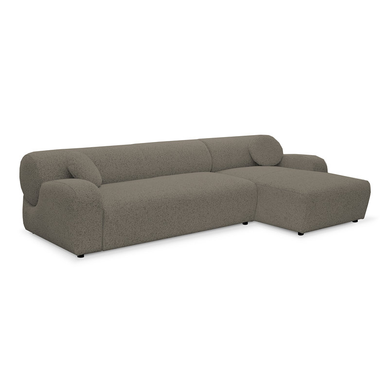 4 Seater Corner Sofa, Right Hand Facing, Brown