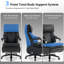 Fauteuil de direction électrique en cuir avec repose-pieds, chaise de bureau inclinable grande et grande de 600 lb, massage 3D et soutien lombaire, chaise d'ordinateur robuste à haut dossier et hauteur réglable