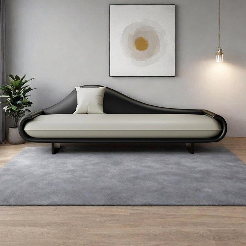 Méridiennes d'intérieur en bois massif Modern Leisure, Orienté à gauche (vu de face), Beige