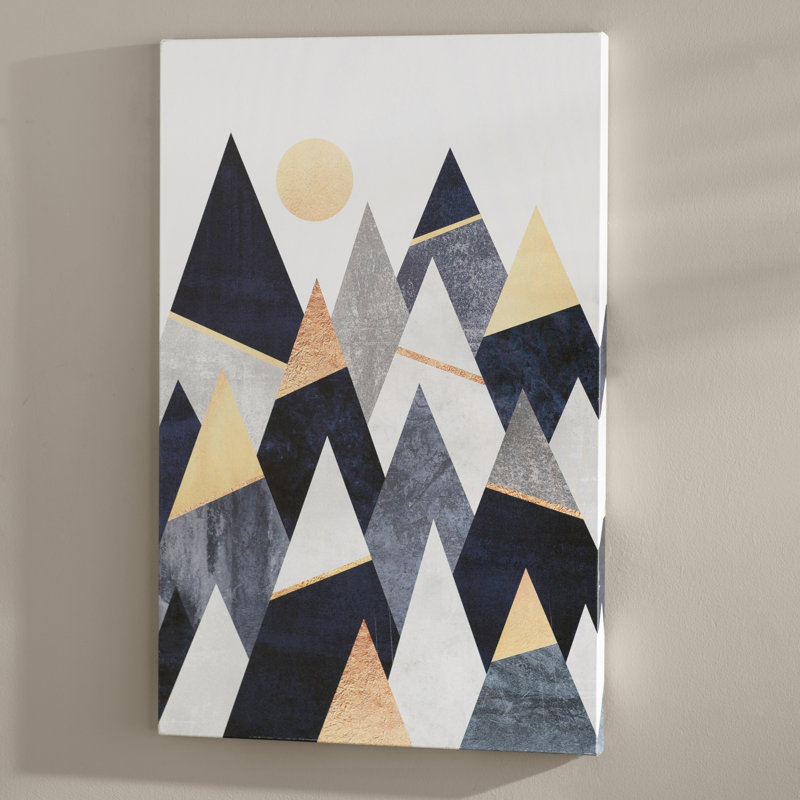 «Fancy Mountains» par Fancy Mountains, reproduction d'art graphique sur toile, H 40 po x l 26 po x P 1,5 po, Pas de tapis