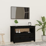 TV Cabinet Solid Pine Wood Large TV Cabinet Rectangular