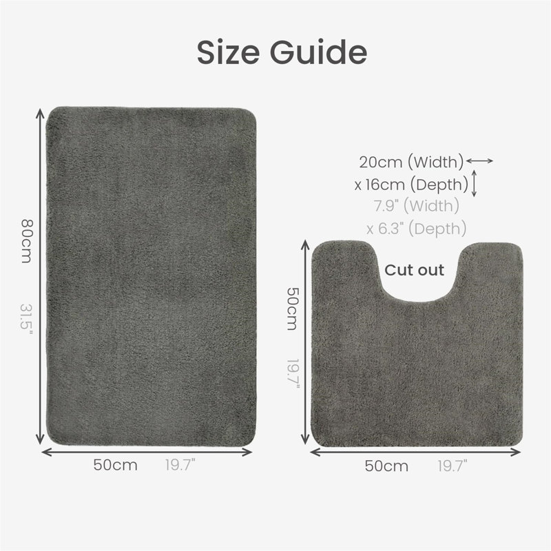 Microfiber / Microsuede Non-Slip Bath Mat