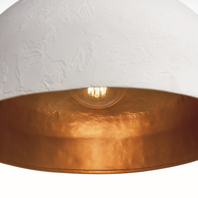 Petit luminaire suspendu Thayer, H 8,5 po x l 14 po x P 14 po, Blanc
