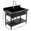 Freestanding Stainless Steel Utility Sink With Pull-Out Faucet-113607623