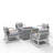 Tenslee 4 - Person Patio Dining Set with Rectangular Table , Cushions Included-1827972739