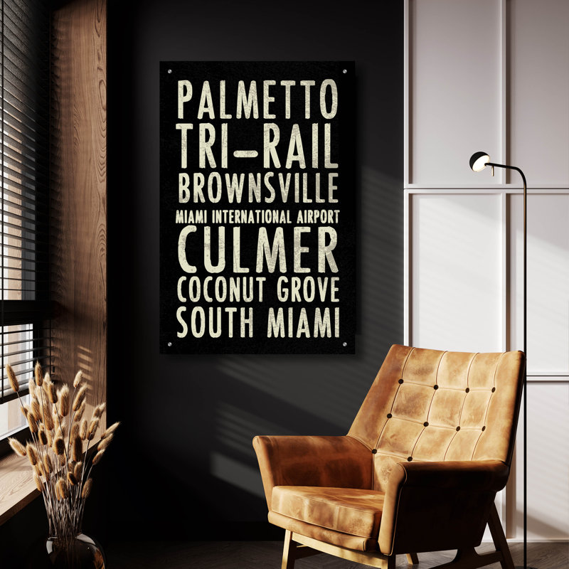 «Miami» par Erin Clark, art mural en verre acrylique, H 36 po x l 24 po x P 0,2 po