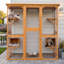 Cage à chat 72 po carrée en bois, idéale pour l'intérieur et l'extérieur