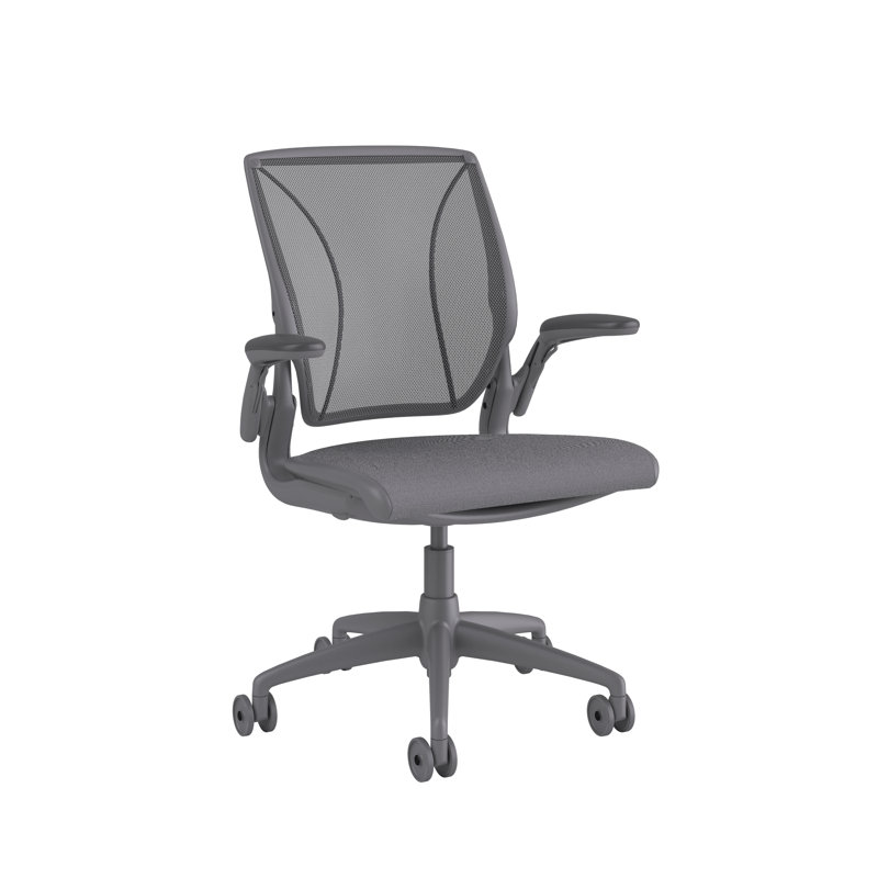 Diffrient World Wool Task Chair, Gray, Catena/Caraway, Corde/Peacock