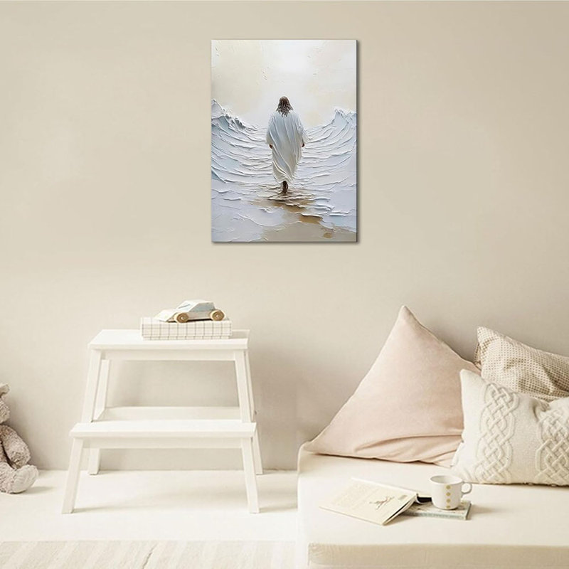 Marlow Home Co. Jesus Walking On Water Canvas Wall Art Jesus Walking On ...