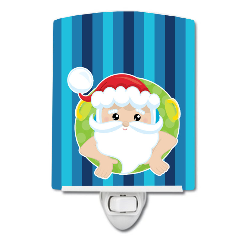 Beach Santa Claus Ceramic Night Light