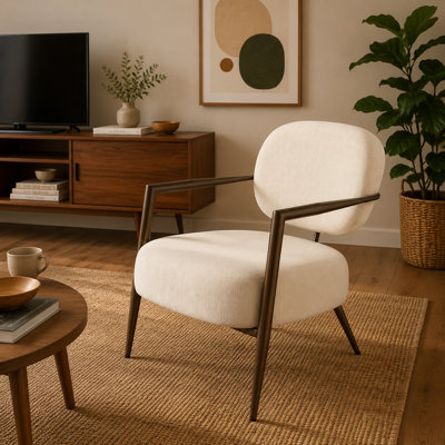  25.21" Mid-Century Accent Chair 