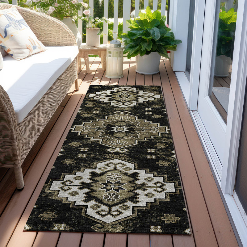  Malchow Non-Slip Indoor Outdoor Door Mat, Runner 2'3" x 7'6"