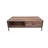 Esteban 1 Drawer Coffee Table With Open Shelf. Industrial Style. Black Metal Frame.