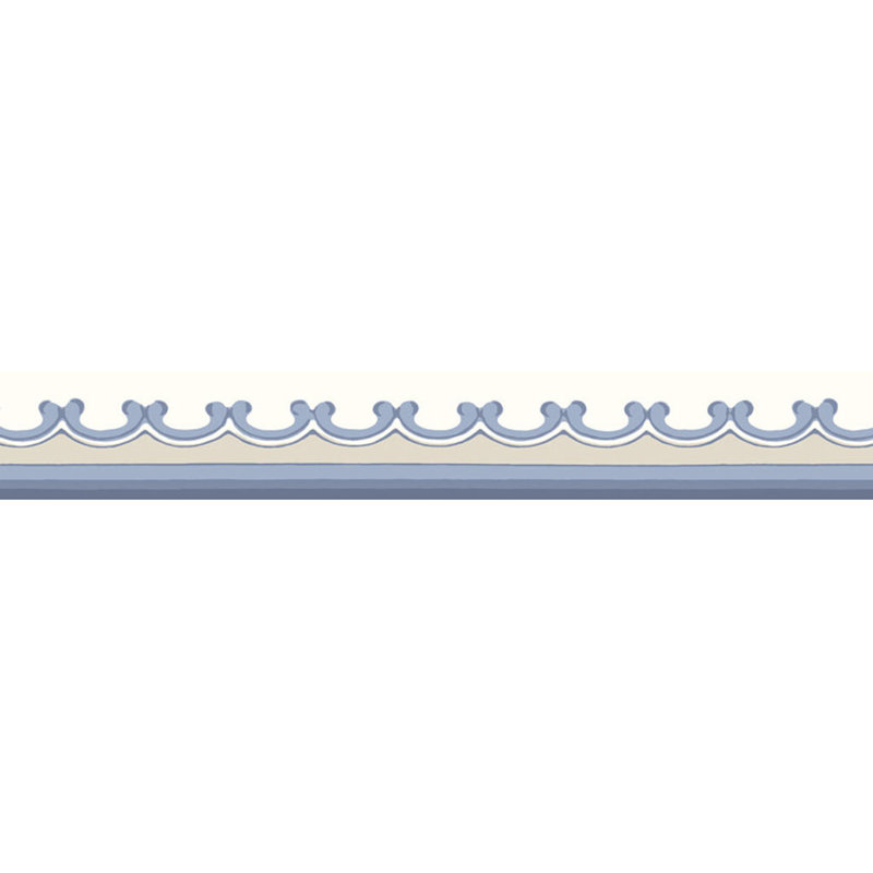 Broderie Wallpaper Border, Blue