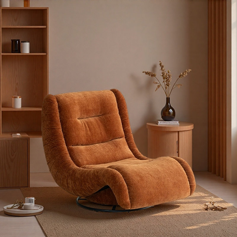 Chaise berçante en tissu Leisure pour relaxer.