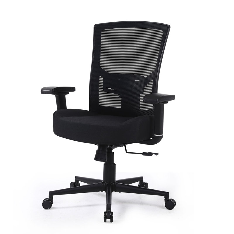 Grande et ergonomique chaise de bureau Detrina 450LBS, Noir