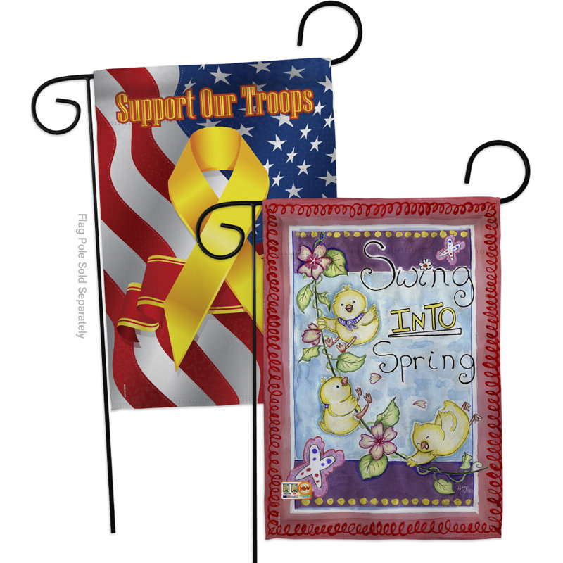 Double Sided 18.5 in. H x 13 in. W Polyester Animal Garden flag