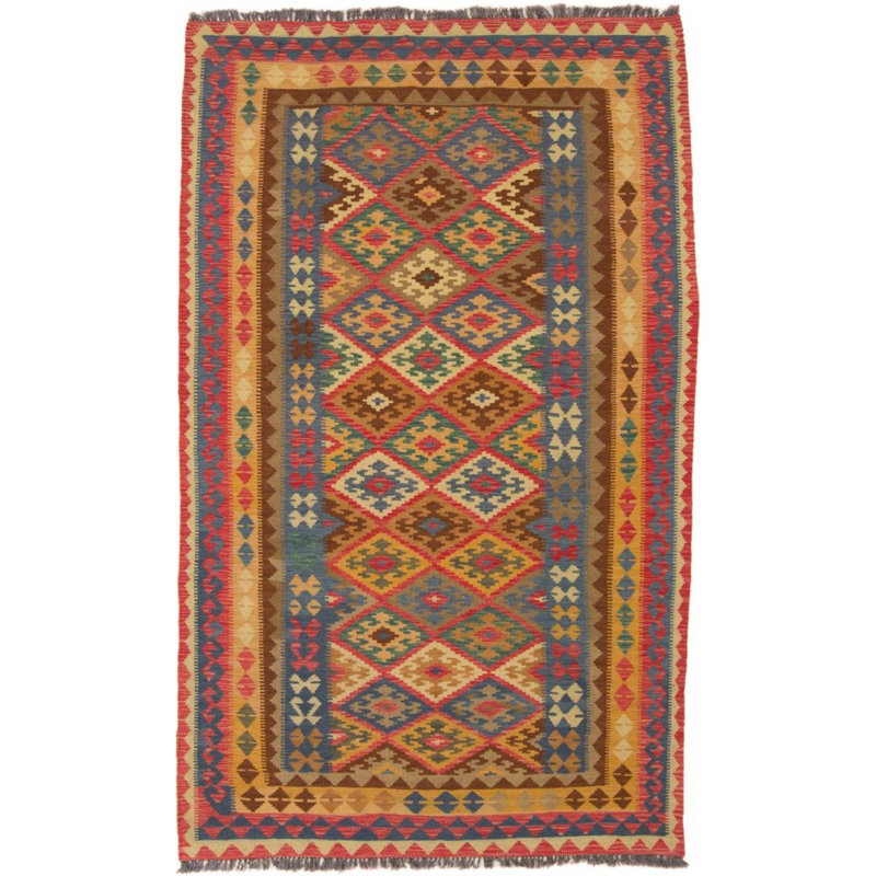 Geometric Hand Woven 156cm X 256cm Area Rug