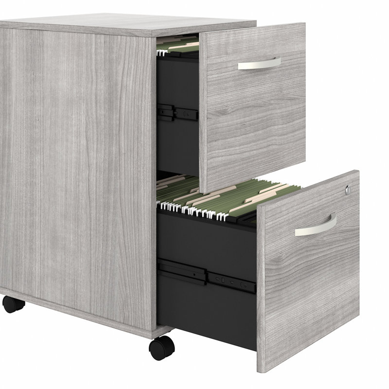 Kemry 16'' Wide 2 -Drawer Mobile Vertical Filing Cabinet, Platinum Gray
