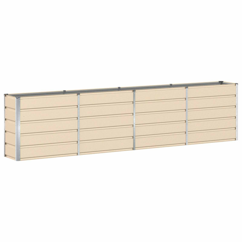 Planter Steel, 75cm H x 320cm W x 40cm D, Ivory