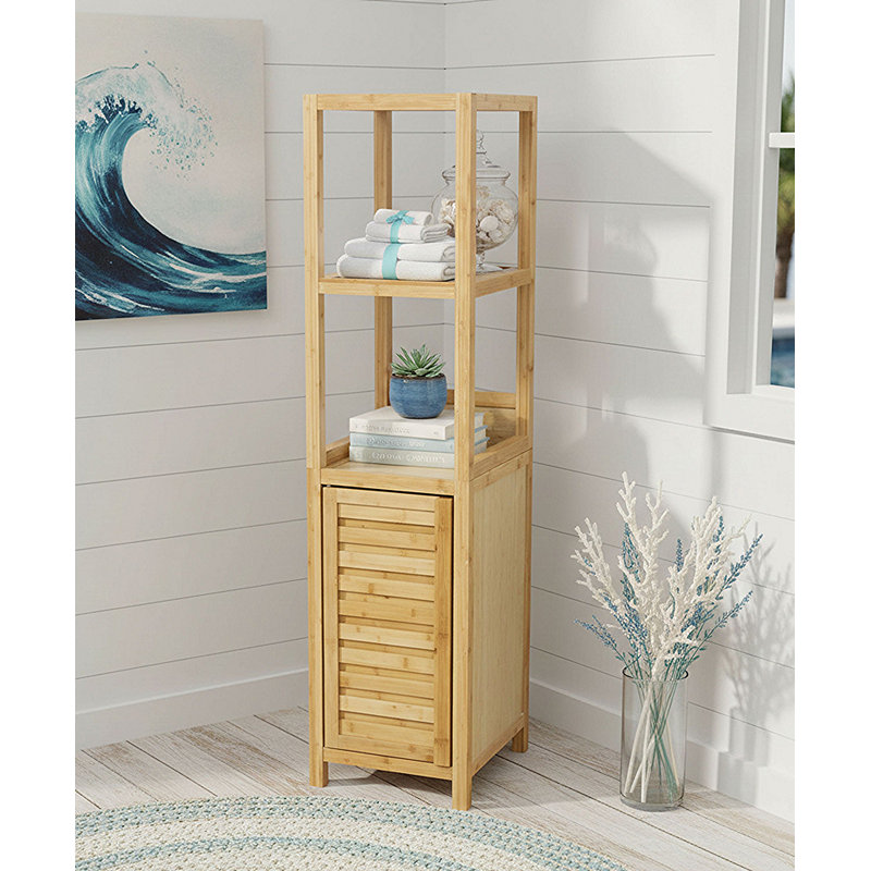 Armoire à linge sur pied en bois massif l 13 po x H 53,7 po x P 14,5 po Mitch