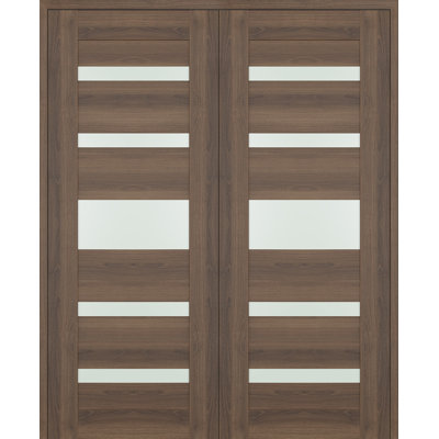 Porte française à panneaux en bois manufacturé préfini