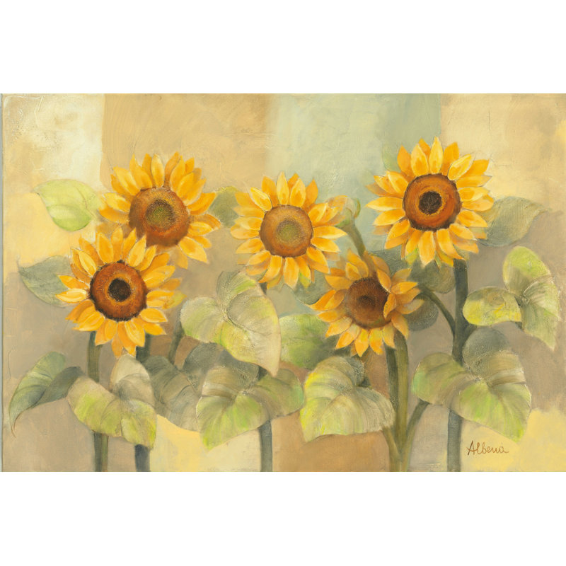 " August Sunflowers " by Albena Hristova, 24" H x 36" W x 1.25" D