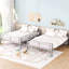 Lit superposé double au-dessus d'un lit double - Structure en fer moderne Magnifique finition pour un coffre-fort de luxe avec garde-corps peu encombrant et facile à assembler-1370493844-1370493845