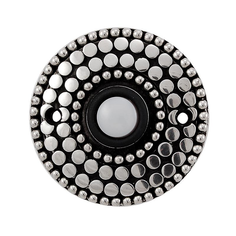 Tiziano Push Button, Antique Silver