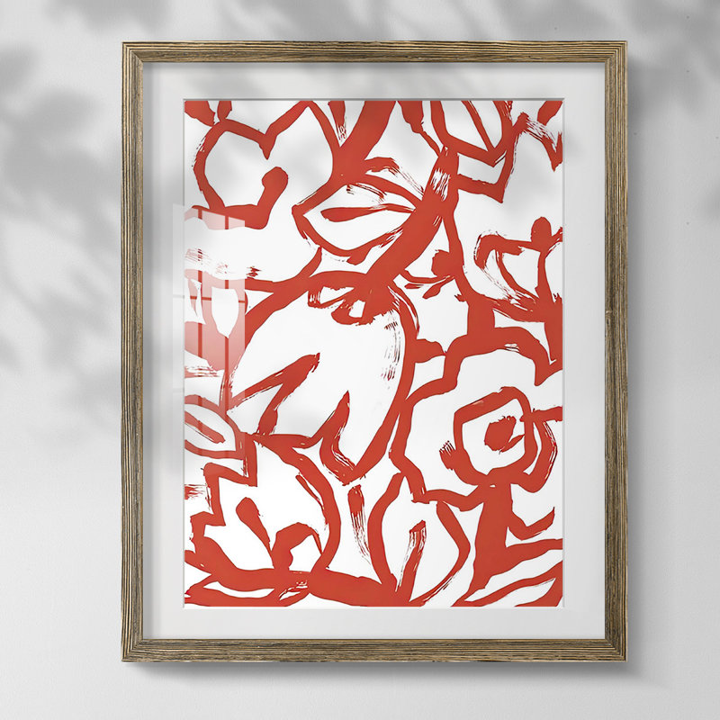 Tranquility, reproduction encadrée, Papier avec cadre noyer, Blanc
