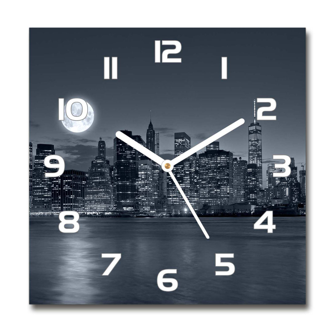 Analoge Wanduhr Jibreel New York by Night 60 cm Geräuschlos