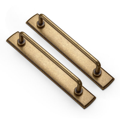 Ensemble de poignées de bar en alliage de zinc vieilli 5 po Goo-Ki, style G011, laiton antique 