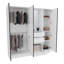 Armoire avec portes doubles, tringle suspendue et tablettes intérieures