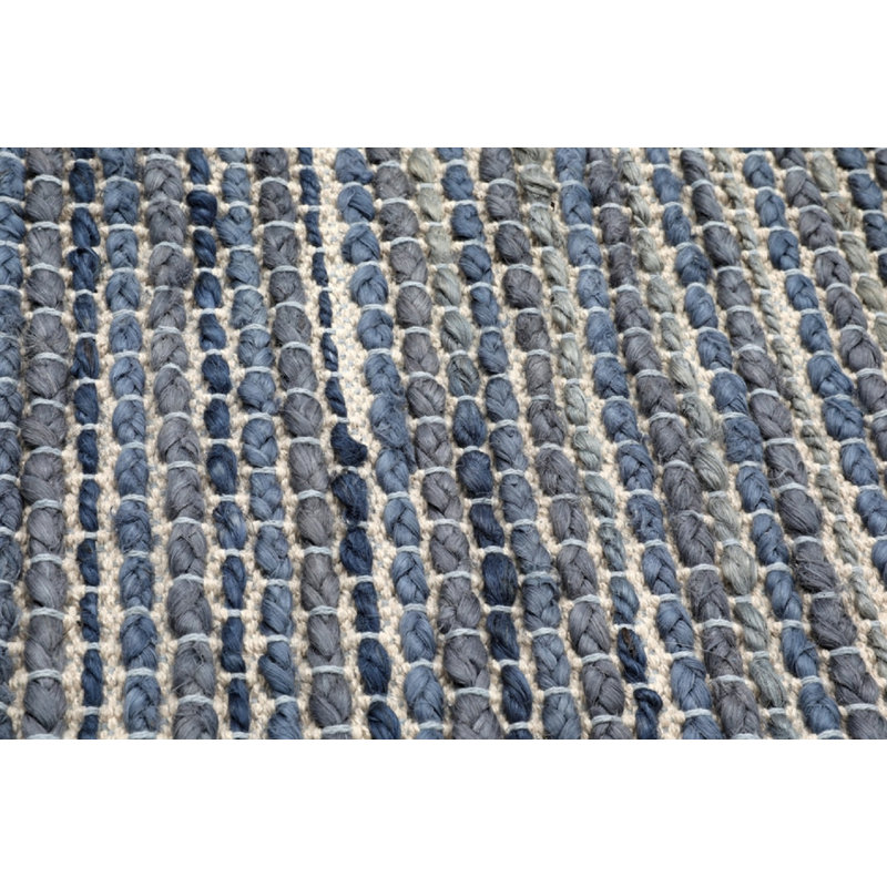 Vanora Striped Area Rug in Blue, Rectangle 7'6" x 9'6"