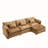 112 Inch Oversized Sectional Sofa Cloud Couch, Modern Chenille L Shaped Modular Sleeper with Moveable Ottoman & Memory Foam-8454153