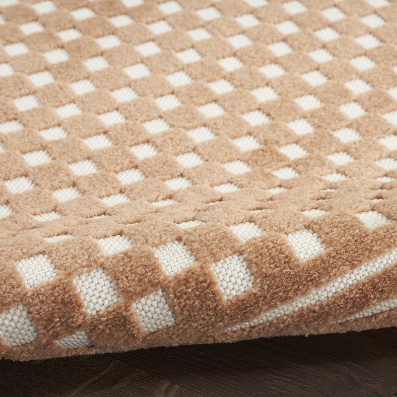 Ebern Designs Care Free Copper Modern Indoor Rug, Rectangle 7'10" x 9'10"